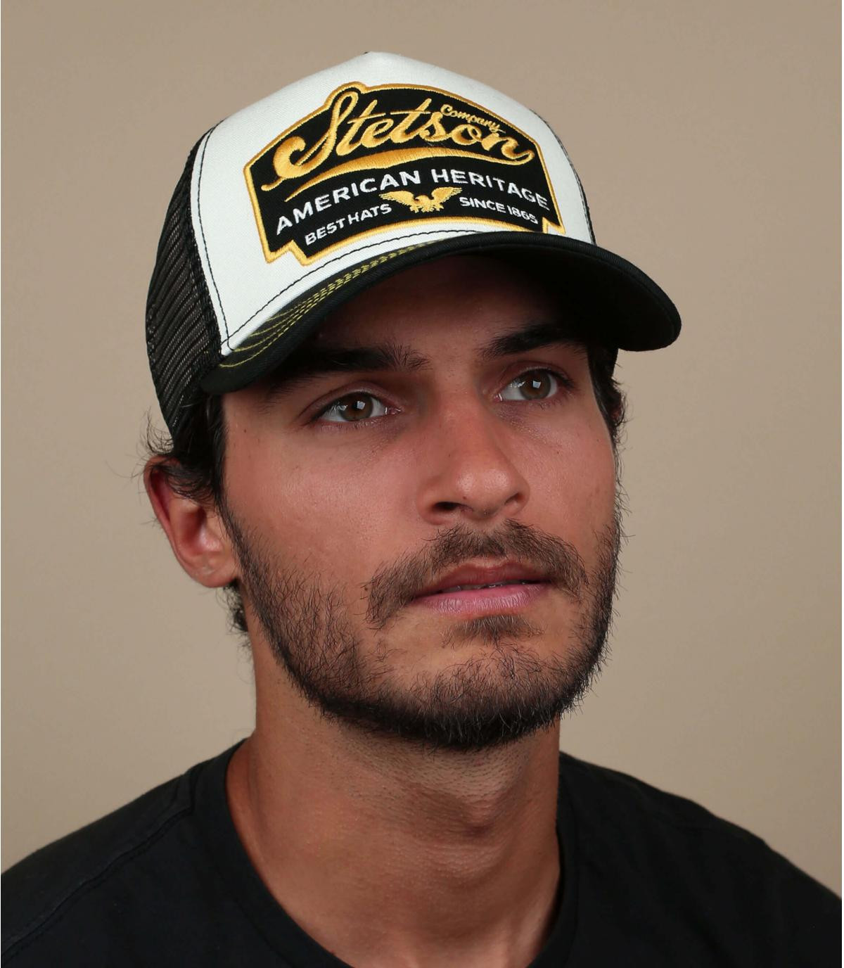 Black and white cap clearance